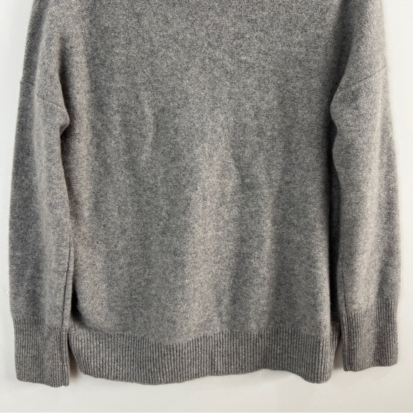 Vince Boiled Cashmere Funnel Neck Pullover Sweater Gray Size Medium - Picture 5 of 11